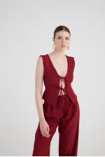 Gilet Frida bordeaux