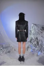 College Deri Etek Siyah