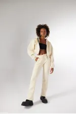 Mixed Sweatpants Beige