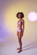 Delphi High Waist Bikini Bottom Lilac