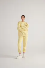 Sweat-shirt jaune fin