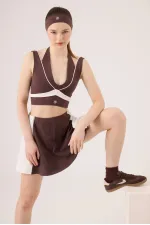 V-Neck Stella Bustier in Coffee