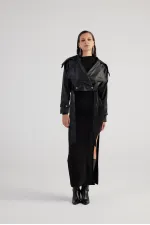 Veste en cuir noir Neeko