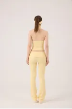 Flare Ellen Leggings with Waistband, Yellow