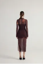 Kamille Elbise Kahve