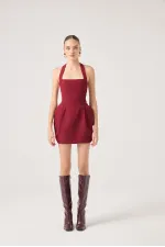 Yerry Dress Burgundy