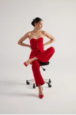 Nia Pantolon Kırmızı