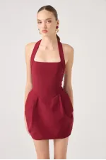 Yerry Dress Burgundy