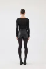 Chemisier Nikki en cachemire ultra doux à col bateau noir