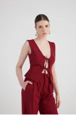 Gilet Frida bordeaux