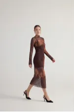 Kamille Elbise Kahve