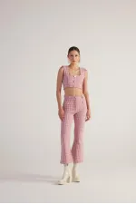 Bustier en tweed rose