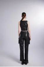 Pantalon en cuir Hera noir
