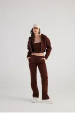 Pantalon de survêtement marron mélangé