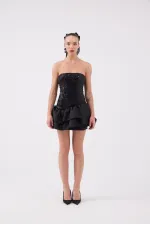 Sequined Mini Francesca Dress Black