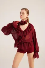 Chemise Sassy bordeaux