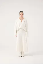 Zoi Knit Skirt White