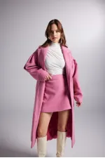 Çan Model A Kesim Mini Kaşe Mira Etek Pembe Çan Model A Kesim Mini Kaşe Mira Etek Pembe