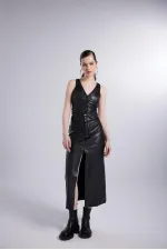 Hera Deri Etek Siyah