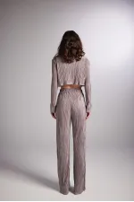 Comfy Crop Gömlek Vizon