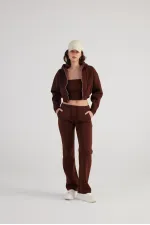 Pantalon de survêtement marron mélangé
