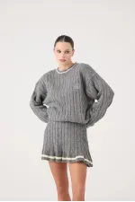 Harold Knitted Skirt Gray