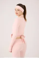 Ellen Bolero with Tie-Up Crop Cut, Pink