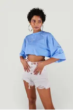Holly Crop T-shirt Blue