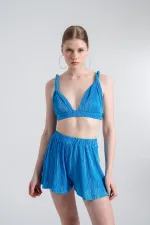 Bustier confortable bleu