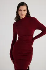 Robe Yasmin bordeaux