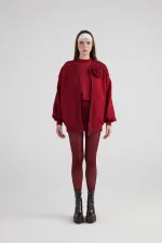 Alexa Bomber Jacket Burgundy