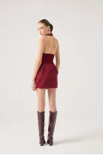 Yerry Dress Burgundy