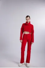 Alert Jean Pantolon Kırmızı