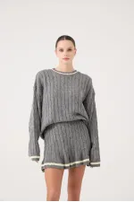 Harold Knitted Skirt Gray