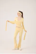 Ellen Bolero with Tie-Up Crop Cut, Yellow