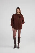Alexa Bomber Jacket Brown