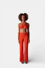 Pantalon orange Béatrice