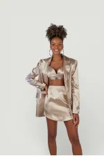 Fancy Blazer Ceket Bej