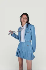 College Deri Etek Mavi