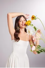 Robe blanche à pont