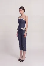 Venus Capri Pants in Navy Blue, Look Like Jeans Venus Capri Pants in Navy Blue, Look Like Jeans