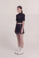 Slit Pocket Mini Brandi Short Skirt Black