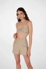 Rise Chain Blouse Beige