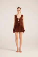 Elena Shorts Skirt Brown