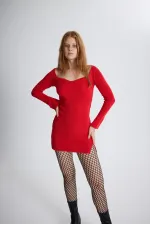 Rolla Elbise Kırmızı