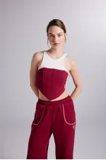 Bustier Rhode Rouge Bordeaux