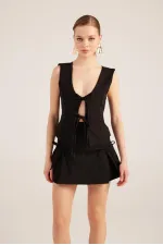 Elena Shorts Skirt Black