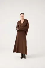 Zoi Knit Skirt Brown