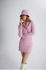 Tweed Skirt Pink