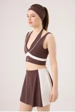 V-Neck Stella Bustier in Coffee